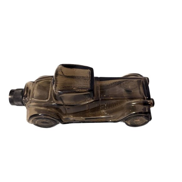 Vintage Avon Car Cologne Bottle Brown Glass Sterling Six Empty Decanter 7" - Picture 2 of 6